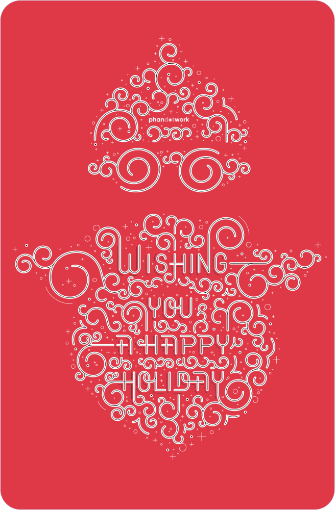 Christmas greeting card design 